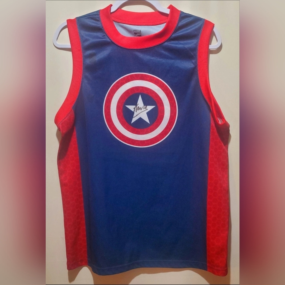 Stan Lee Marvel Comics Captain America 41 Signed Autographed Jersey Tank Small
